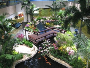 Singapore’s Changi Airport indoor orchid garden