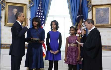 US President Barack Obama formally sworn in for a second four-year term