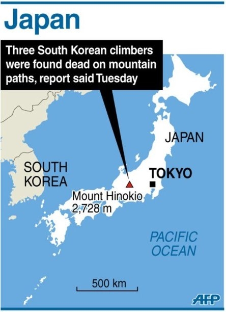 Three South Korean climbers found dead in Japan Alps