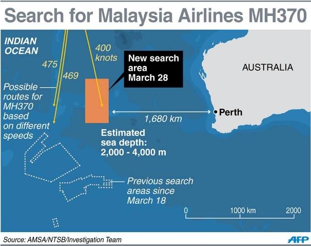 Planes race to fresh MH370 search zone