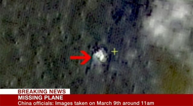 China releases satellite images of possible Malaysia Airlines crash site