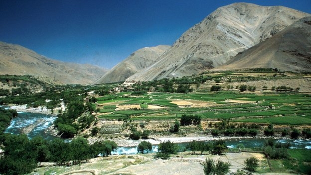 The Panjshir valley in Afghanistan
