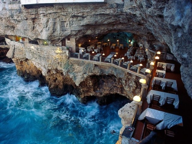 Restaurant in a Cave in Italy