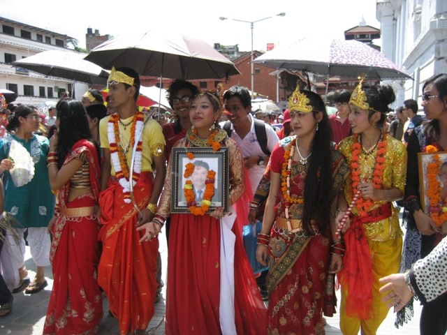 Gai Jatra Festival in Kathmandu, Nepal-