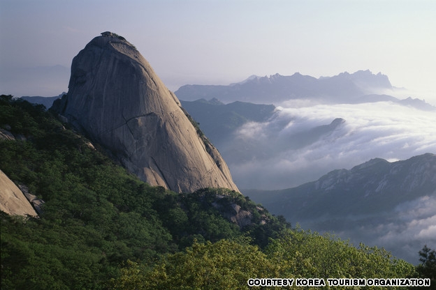 Bukhansan  Peak in South Korea