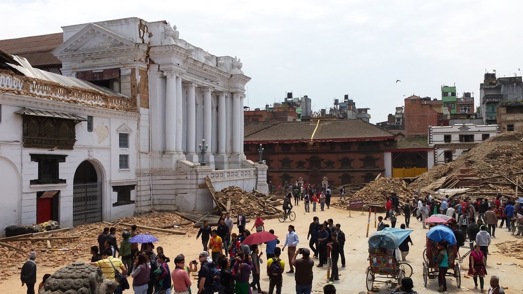 Kathmandu Durbar Square , a world heritage site , devastated by earthquake of April 25, 2015 in Nepal