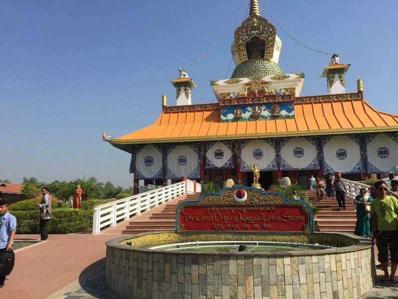 Lotus stupa in Lumbini, birth place of Lord Buddha