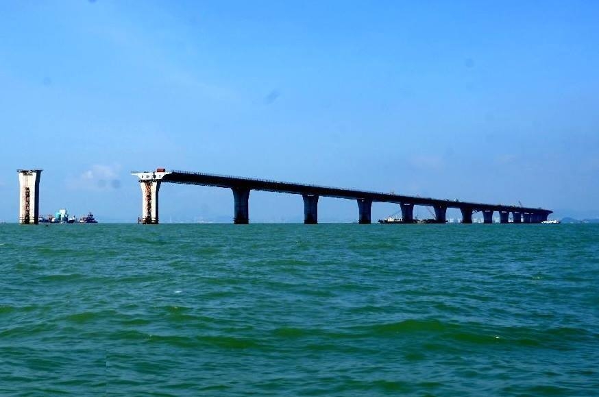 50 km long bridges linking Hong Kong – Zhuhai – Macao