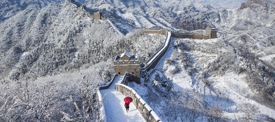 Snowfall in north China