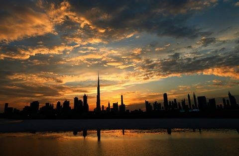 Sun set in Dubai