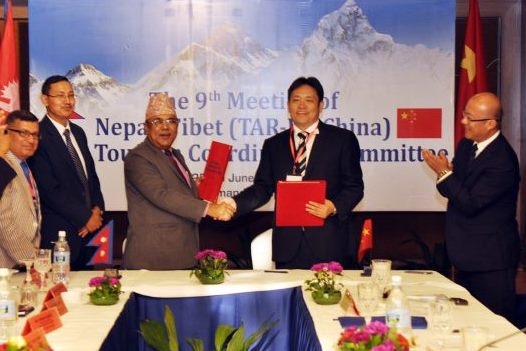 Nepal ,Tibet ( PRC) sign MoU to promote tourism ,10th JTCC meeting in TAR