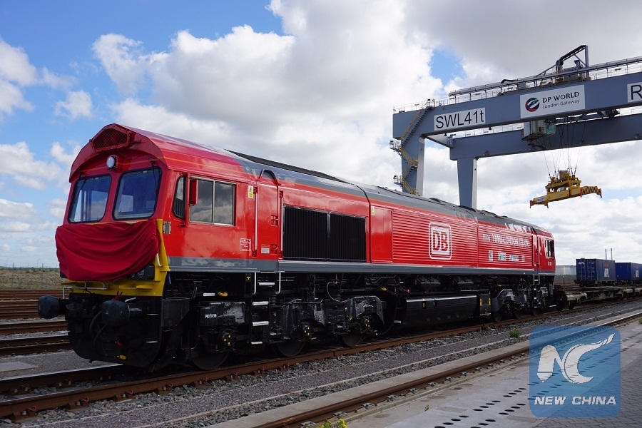 First China-bound cargo train from London to eastern Chinese city of Yiwu