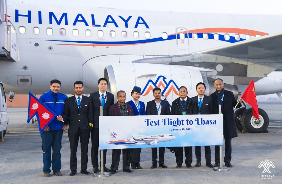 Himalaya Airlines takes-off to Lhasa for test flight