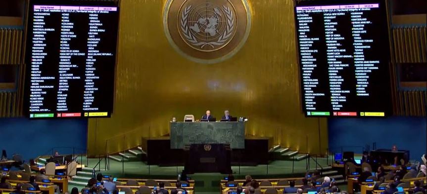 Ukraine : UN General Assembly condemns Russia’s ‘illegal so-called referendums’