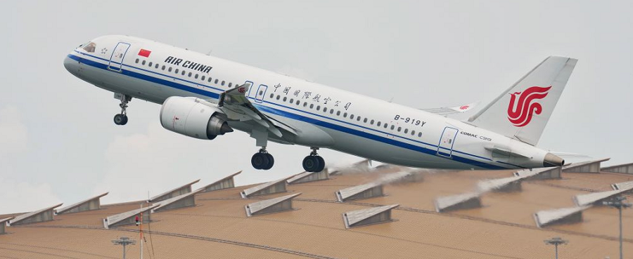 China launched first international route featuring its homegrown C919 aircraft